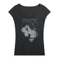 No E Mosen Retro Portrait Print U Neck Slim Tee