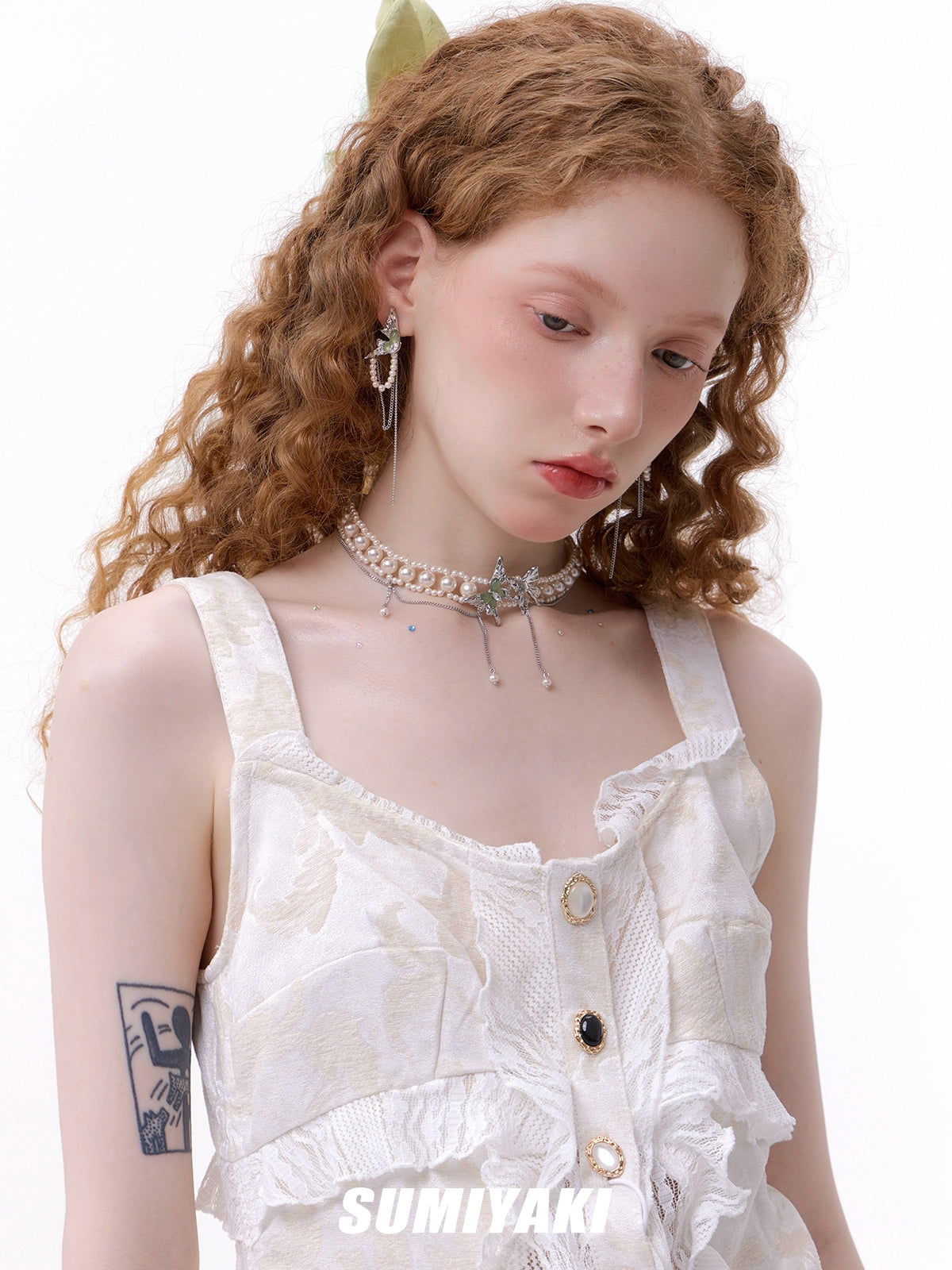 SUMIYAKI Butterfly Pearl Earrings