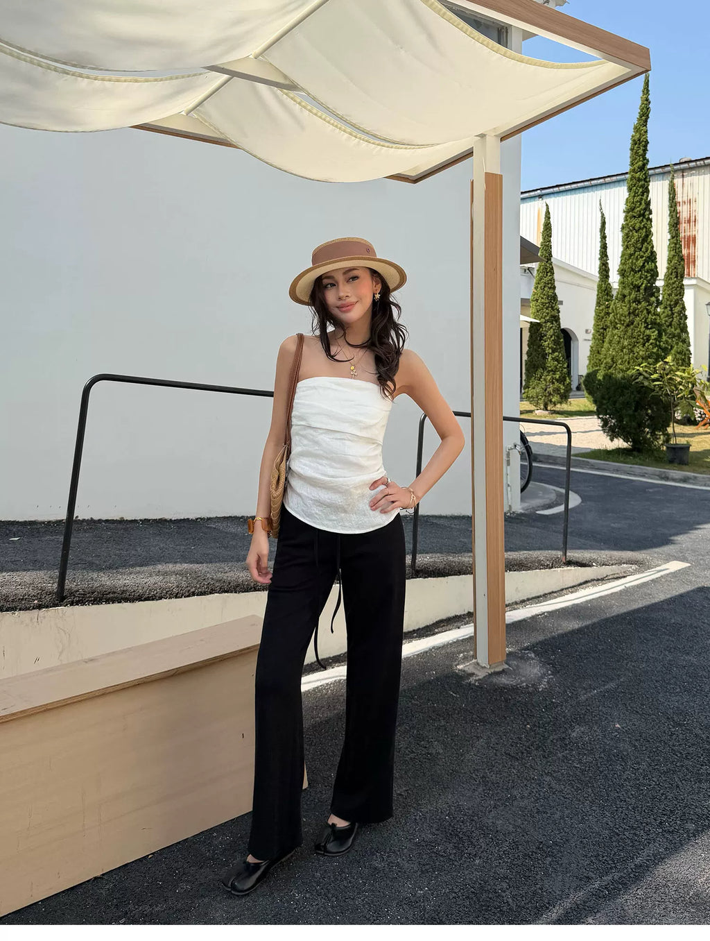 Audwyn Low Waist Straight Skinny Casual Pants