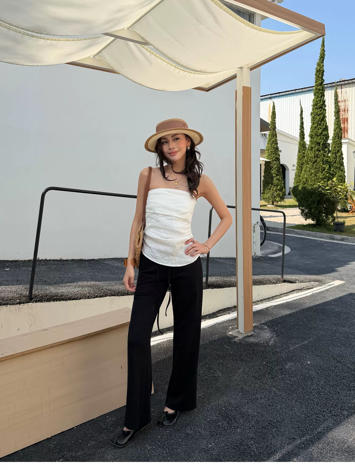 Audwyn Low Waist Straight Skinny Casual Pants