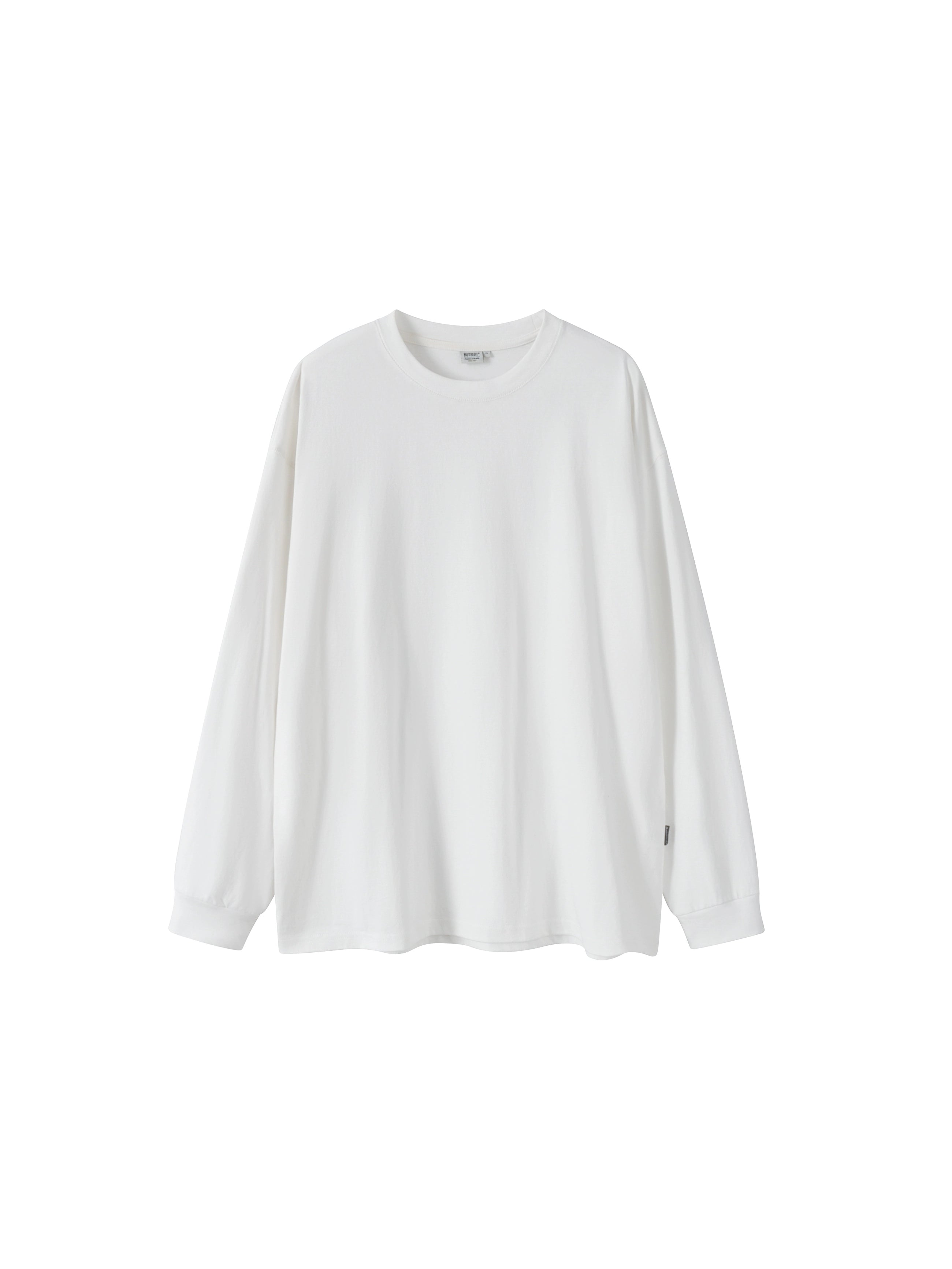 BUTTBILL four-pin six-thread heavy 300G round neck long-sleeve Tee