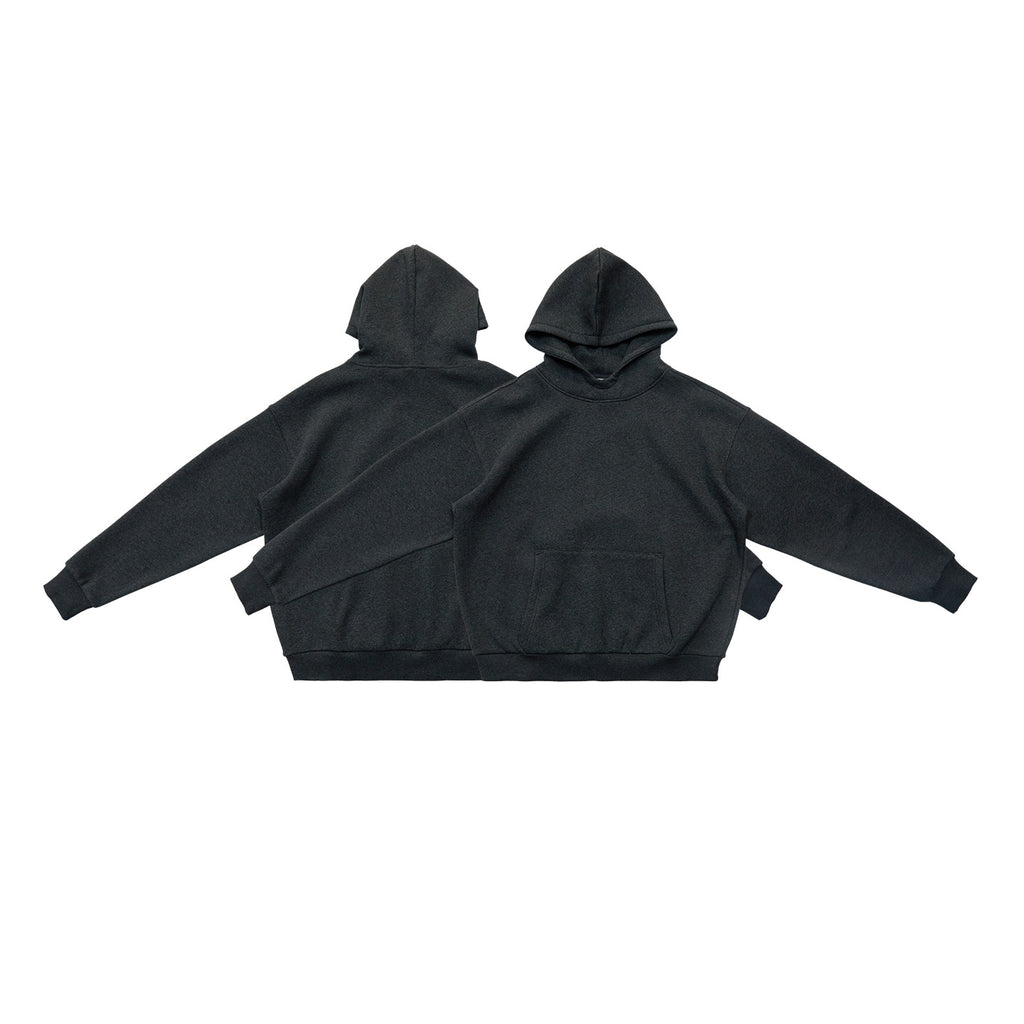 UNF Silk Wool Fleece Thermal Silhouette Hooded Sweater