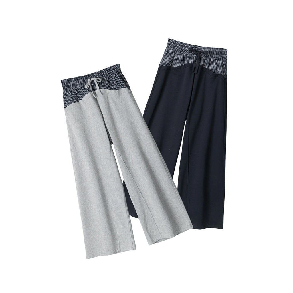 HeyHenry Splicing Sports Wide Leg Sweatpants