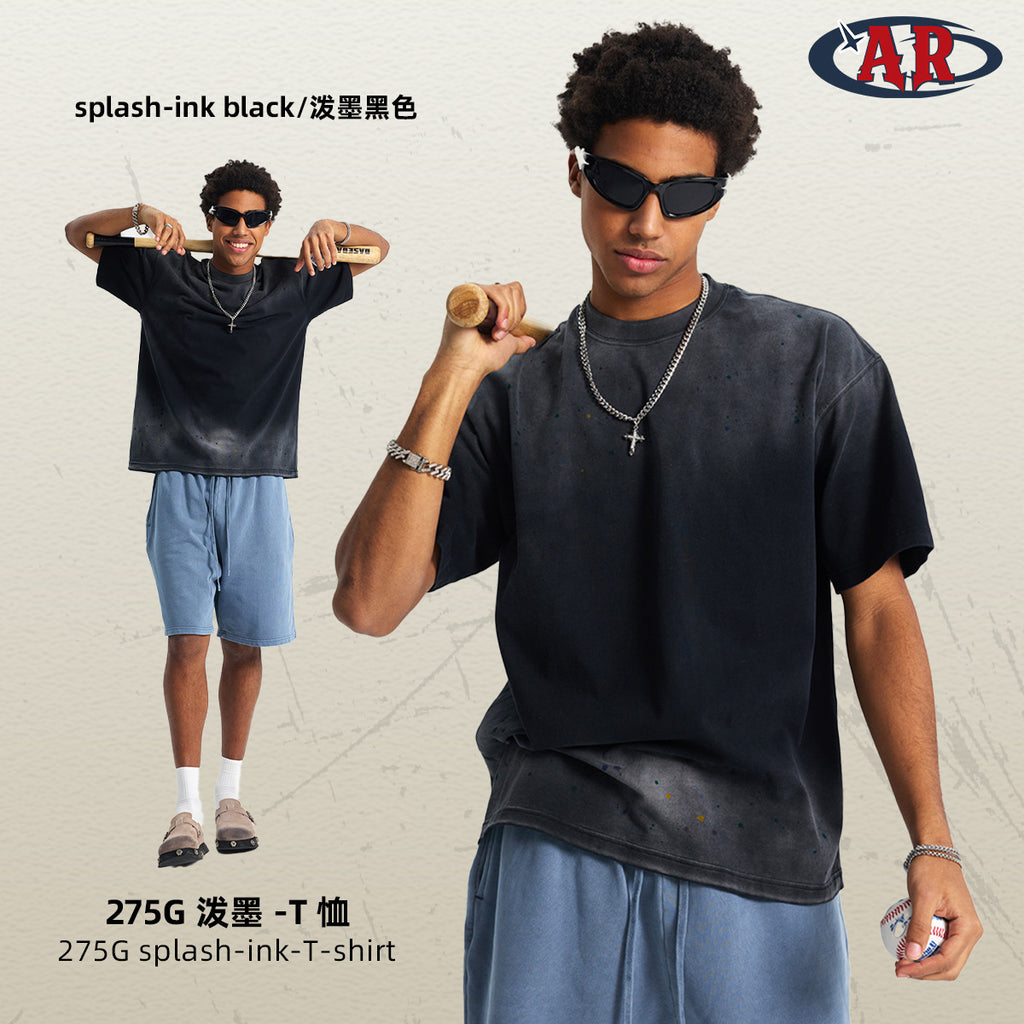 ARTIE Ink Spray Dyeing Old Washing Water Retro Tee