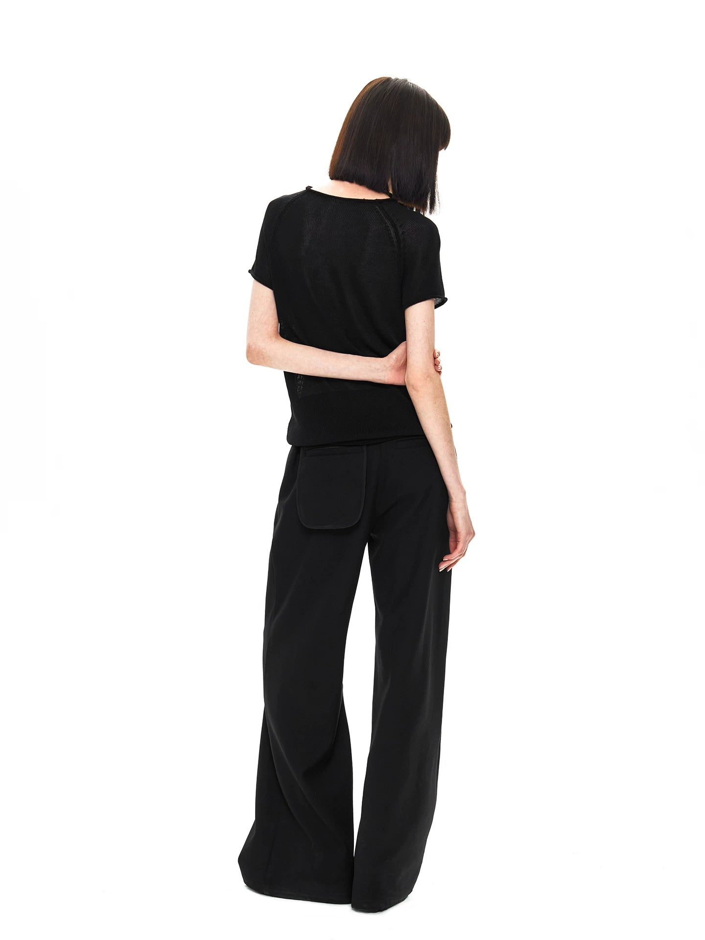 Slight Vogue Curled Lazy Textured Tee