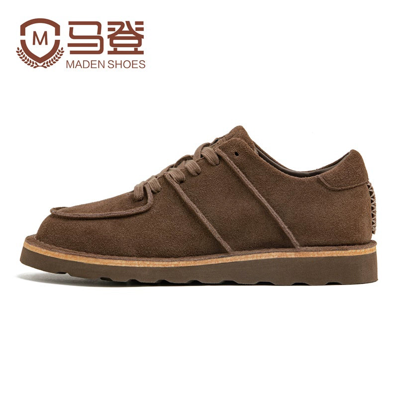 Maden Casual Lightweight Real Cowhide Tooling Shoes