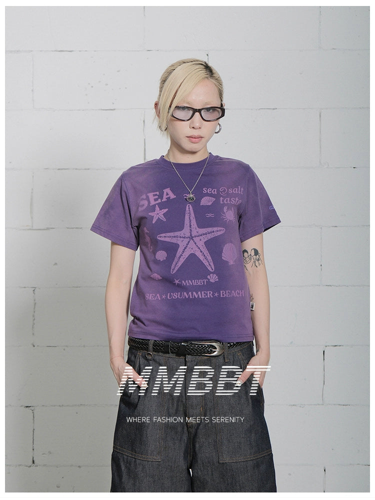 MMBBT Starfish Washing and Gradual Change Printing Tee