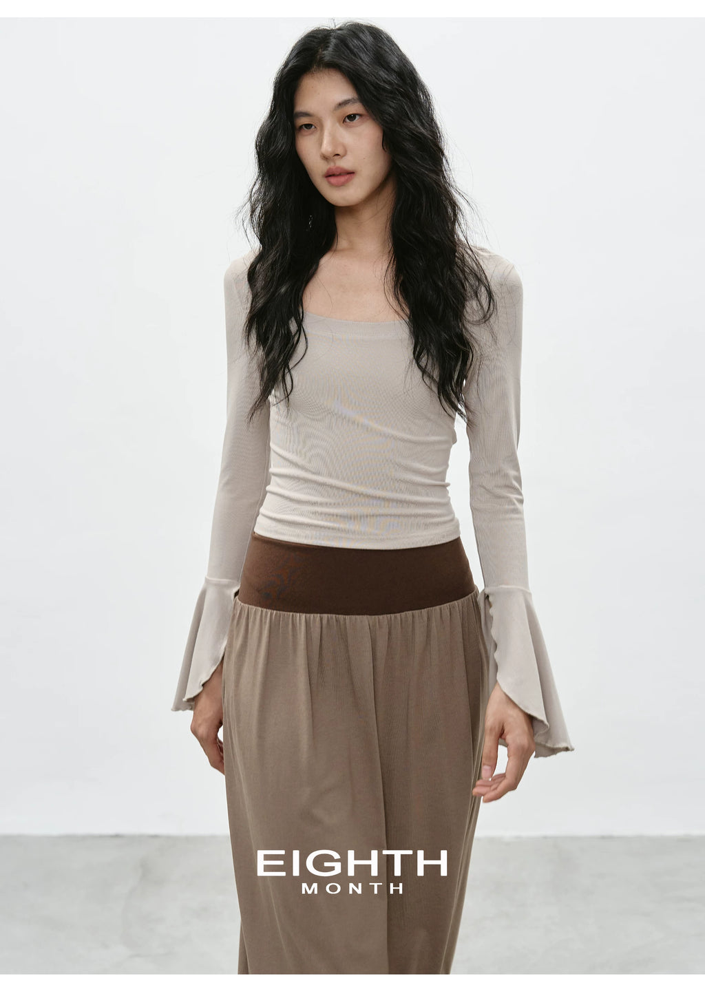 EIGHTHMONTH Skin-friendly and Breathable Square Collar Short Long Sleeves