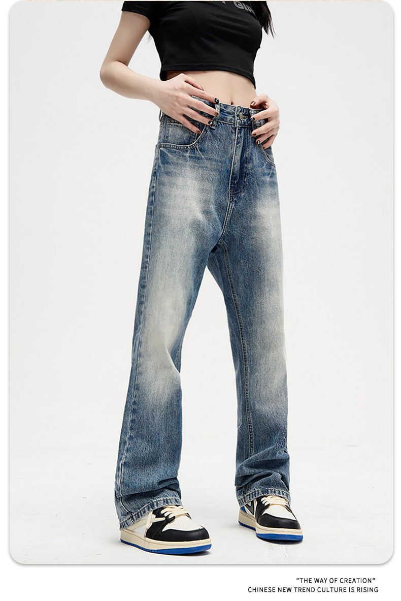 11KN Slim-fit Simple Loose Casual Jeans
