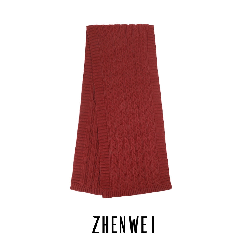 ZHENWEI Premium Coarse Knitted Scarf