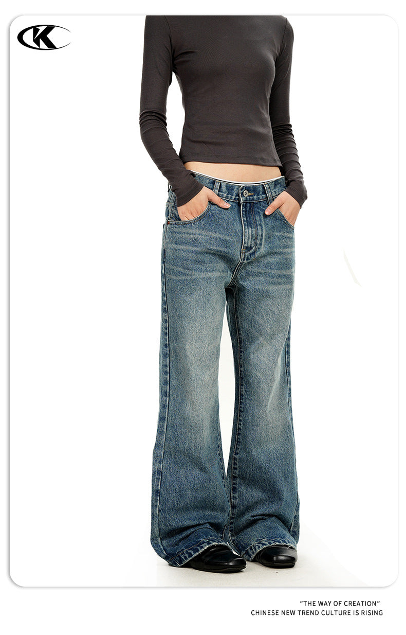 11KN Retro Micro-pull Three-dimensional Slim-fitting and Thin Casual Pants