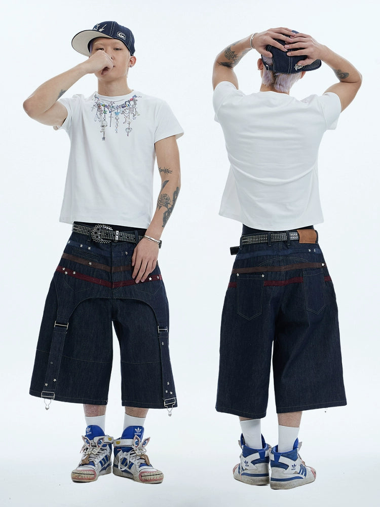 DND4DES Y2K Millennium Style Cartoon Chain Printing Slim Tee