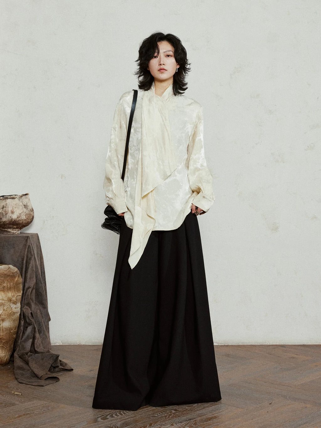 SUNYVONNE Temperament Jacquard Long-sleeved Shirt