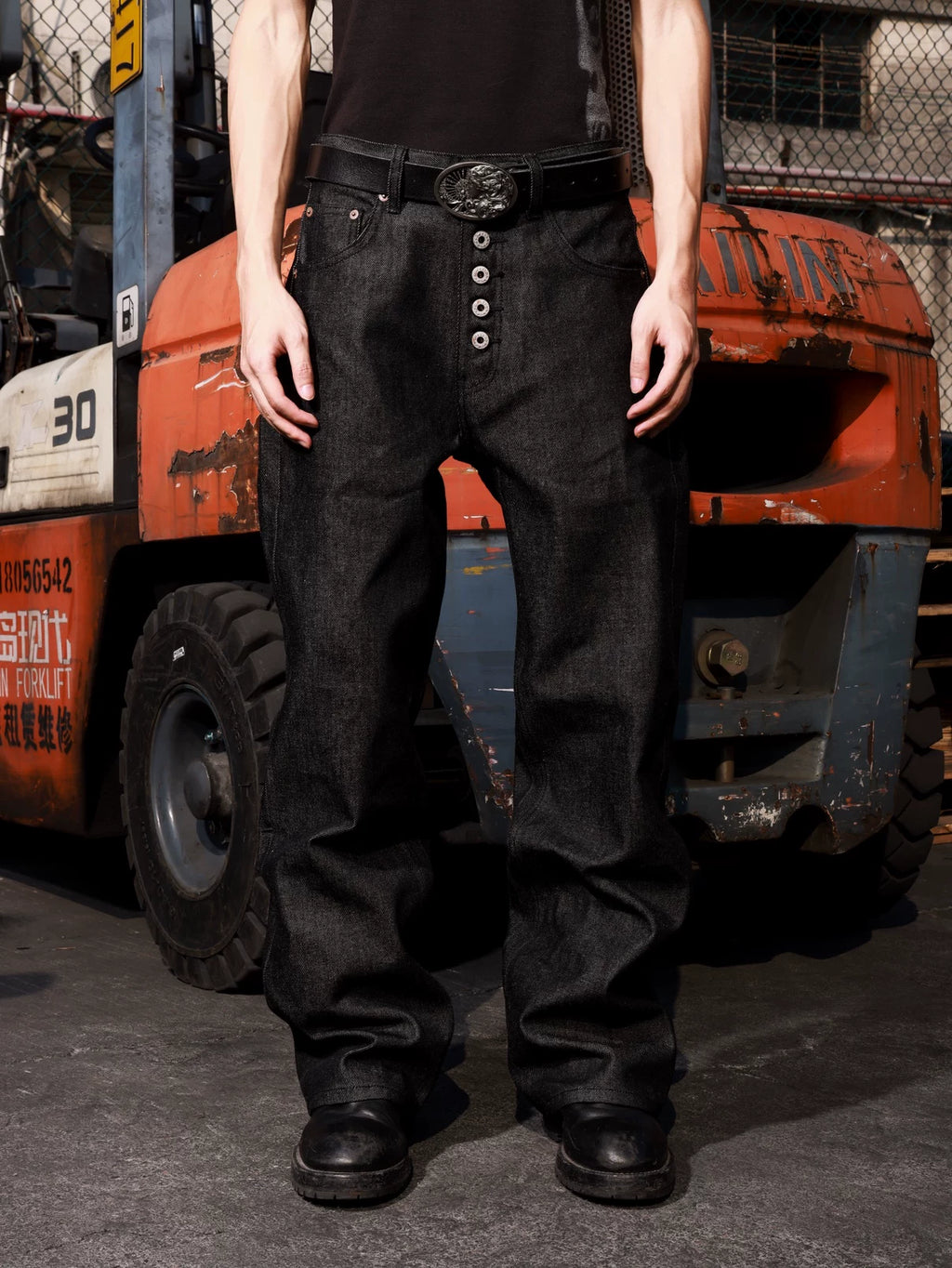 VOWPROGRESS Vintage Five-button Jeans
