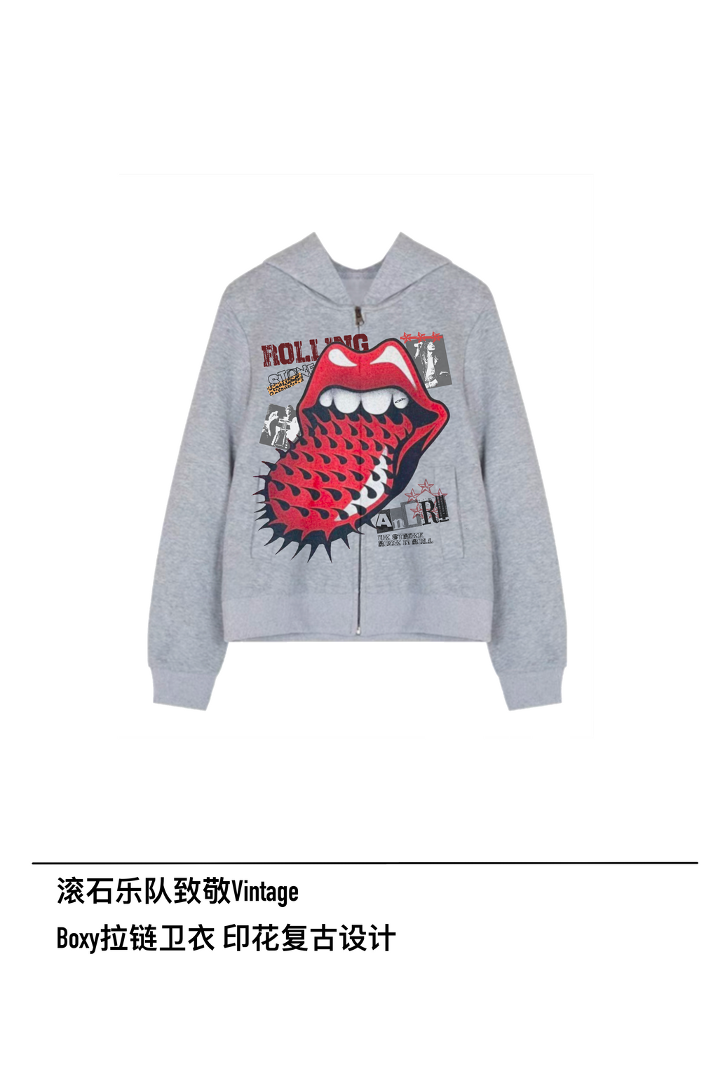OXXO Vintage Zip Hooded Sweater