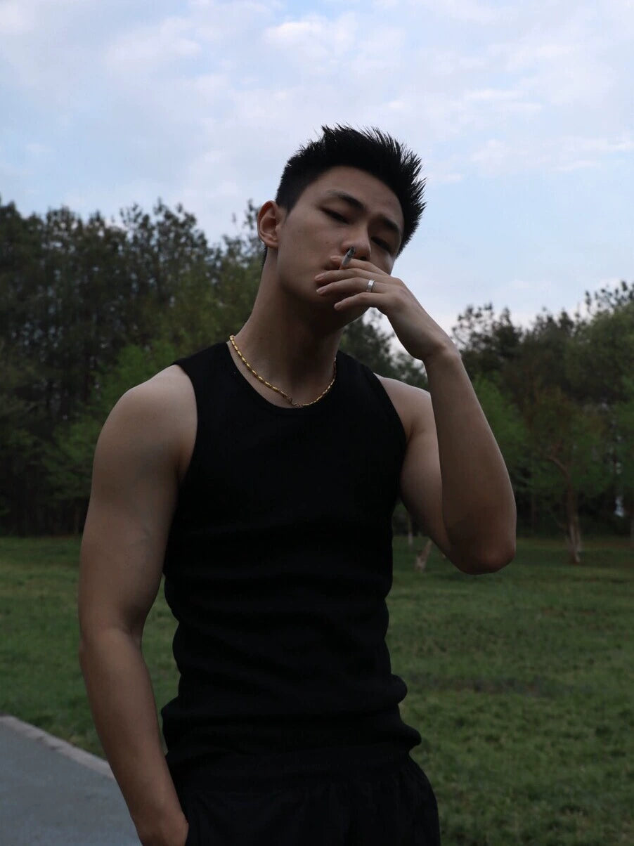 GTAL Embroidered Slim-fit Threaded Vest