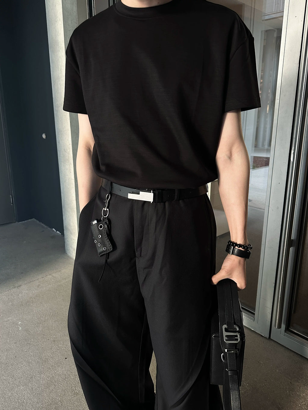 TERRAINCOGNITA Front Shoulder Cool High Elastic Round Neck Tee