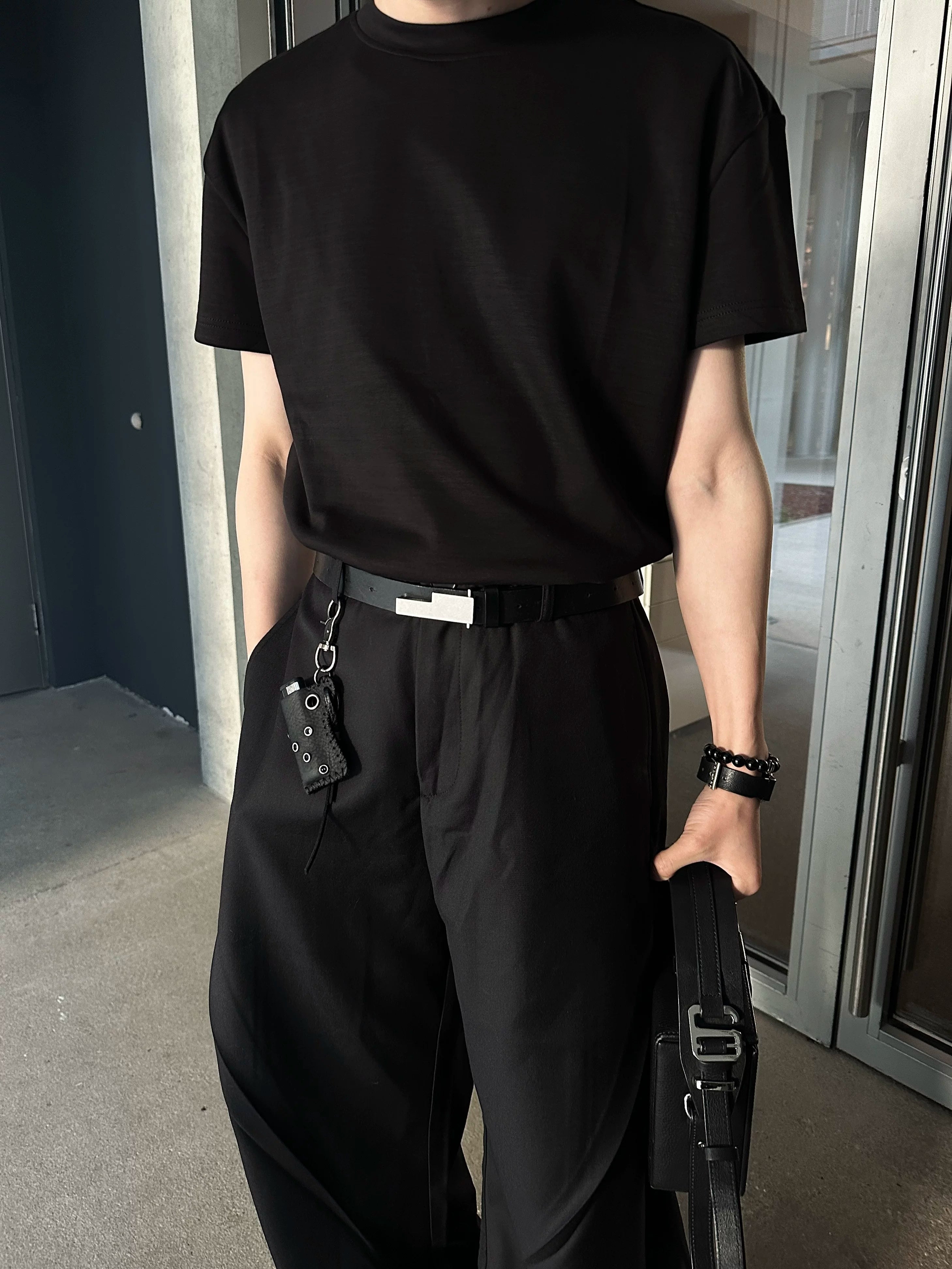 TERRAINCOGNITA Front Shoulder Cool High Elastic Round Neck Tee