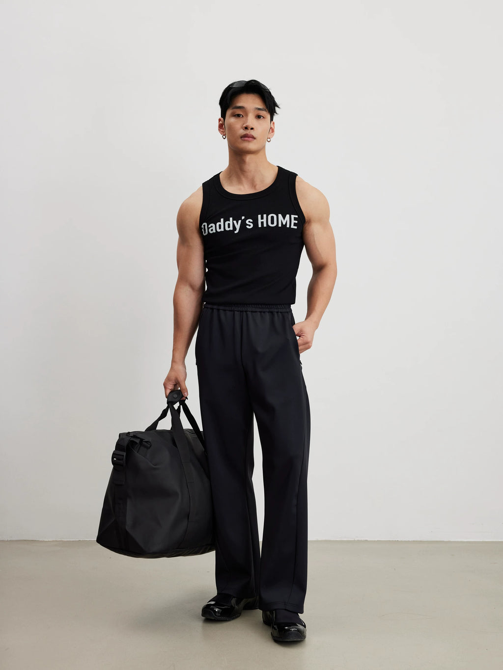 AFTERGLOW Slogan Elastic Threaded Vest