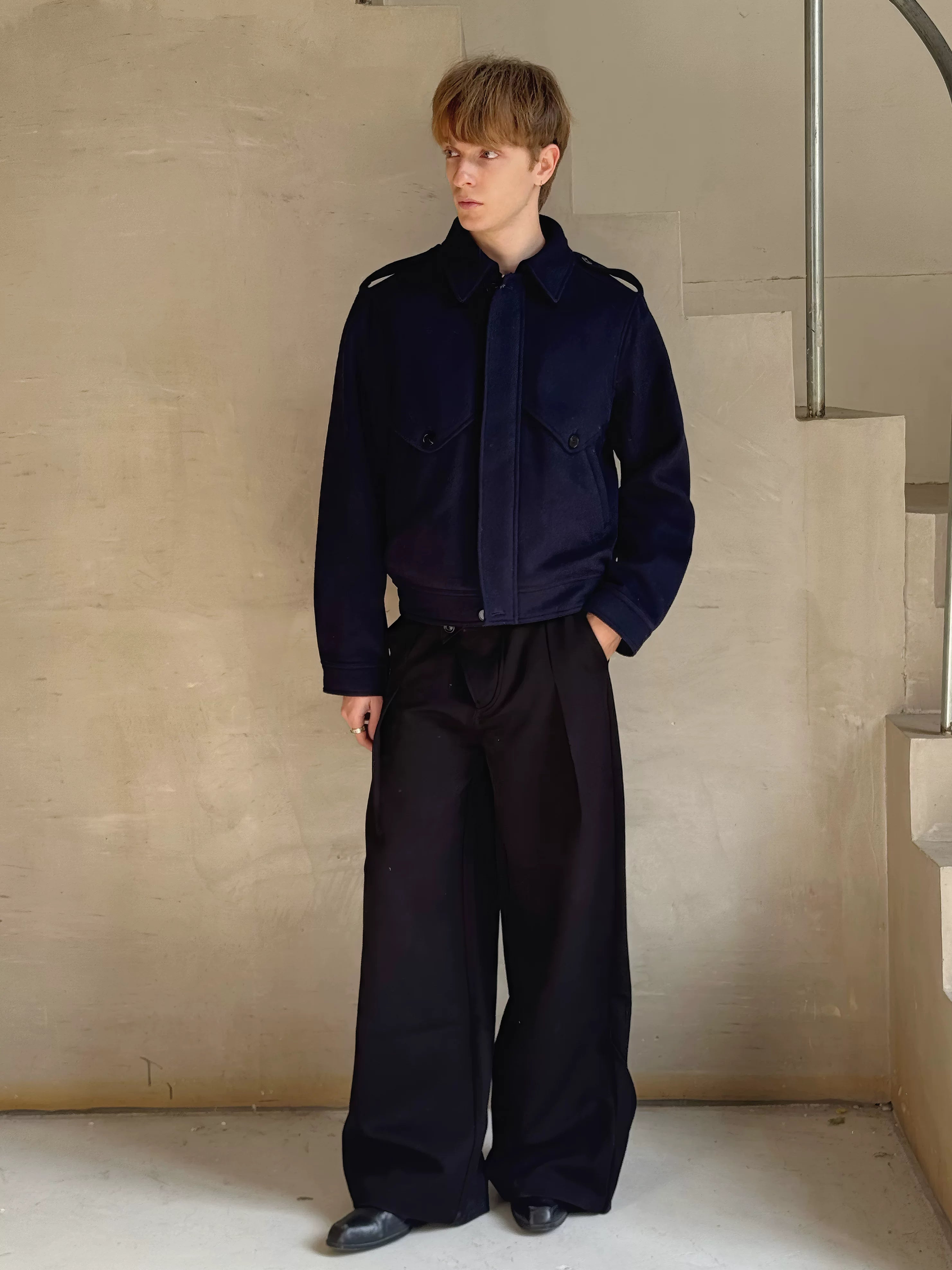 Esaias Vintage Short Tweed Jacket