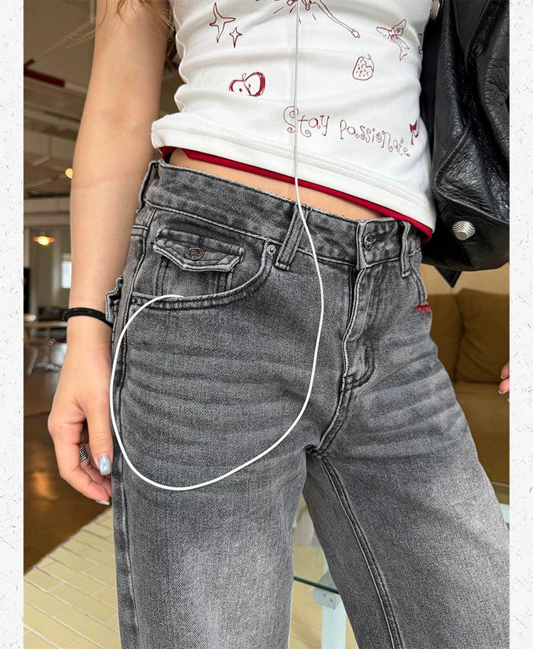 CCYE Straight Old Casual Jeans