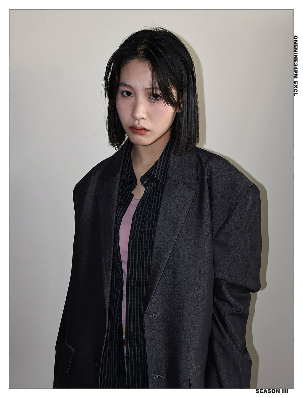 ONENINE34PM Slack Plaid Shirt