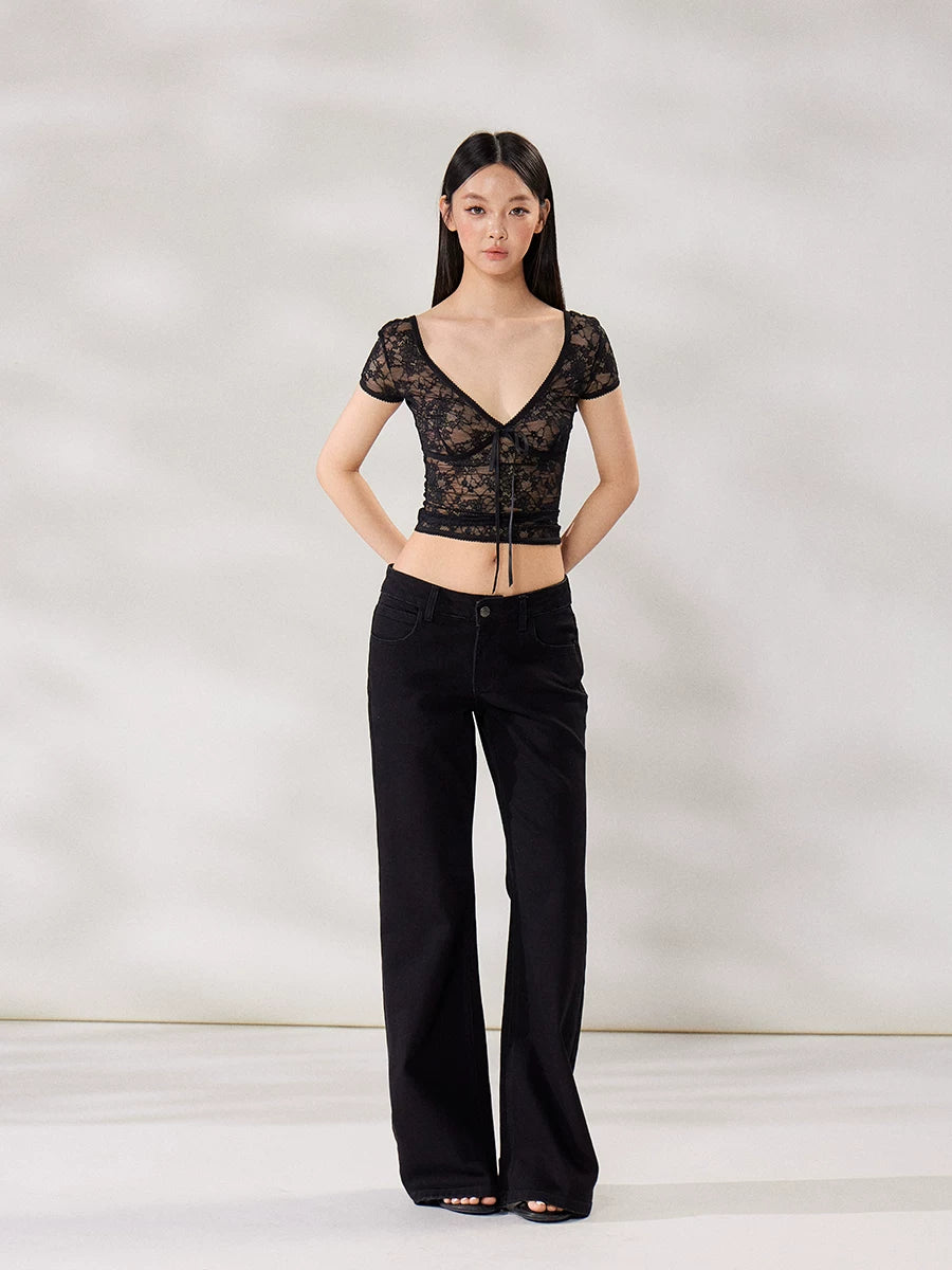 WITHMIN Low-rise, Slimming, Slightly Flared Straight-leg Pants