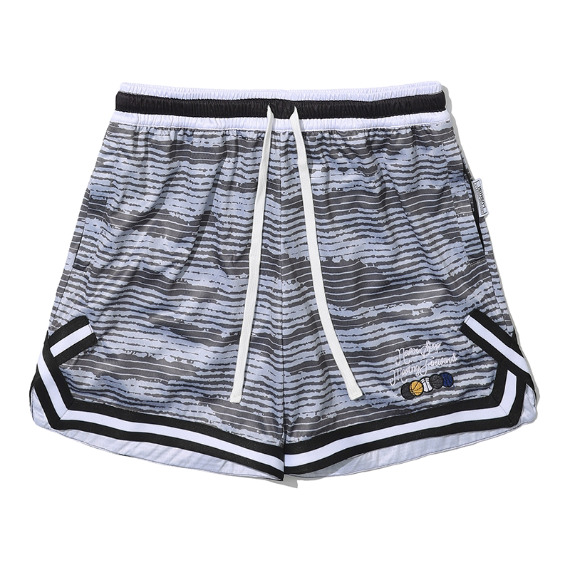 LUSHISI Striped Moisture Wicking Comfort Shorts