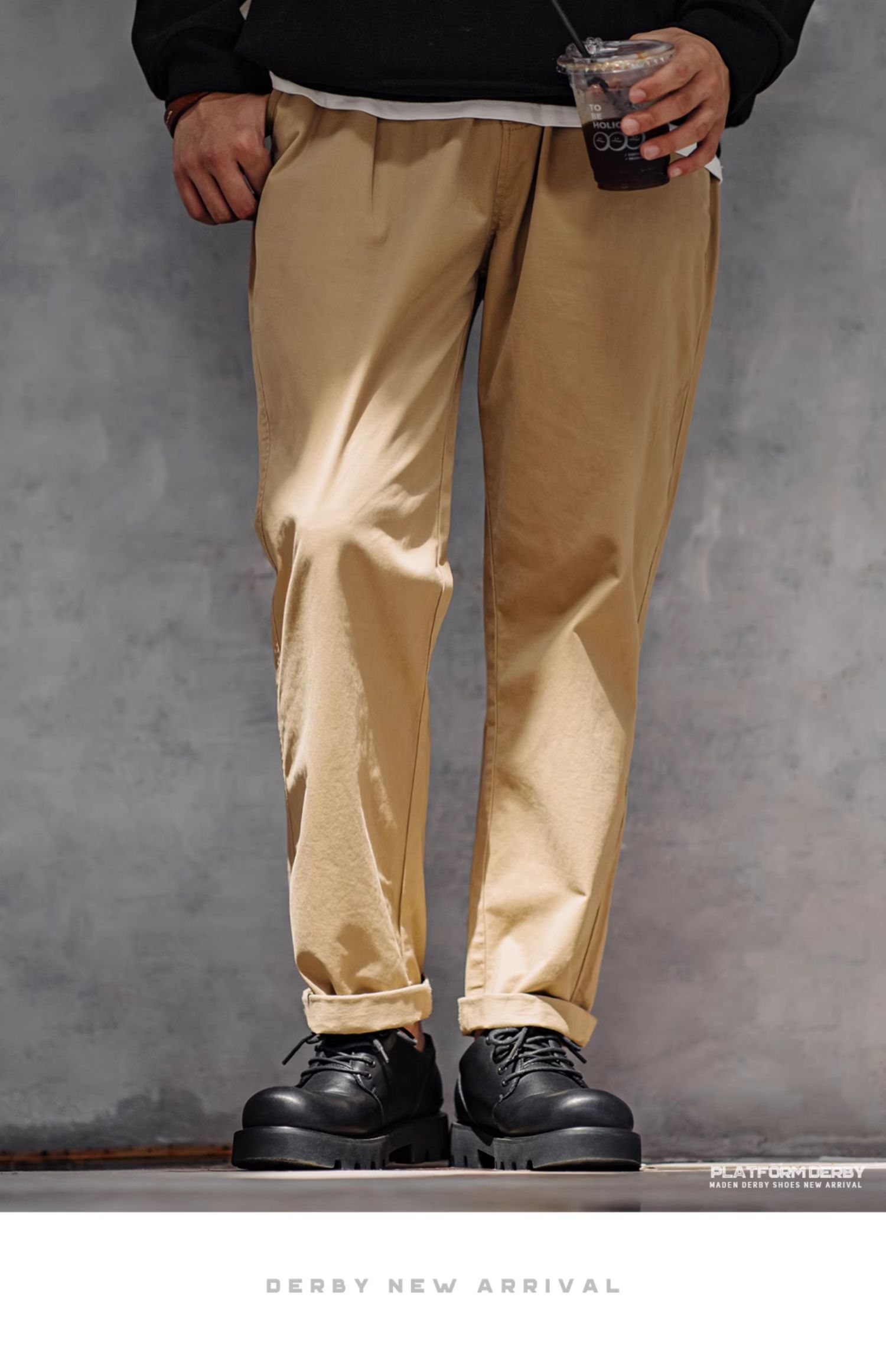 Madden black high-end leather derby shoes