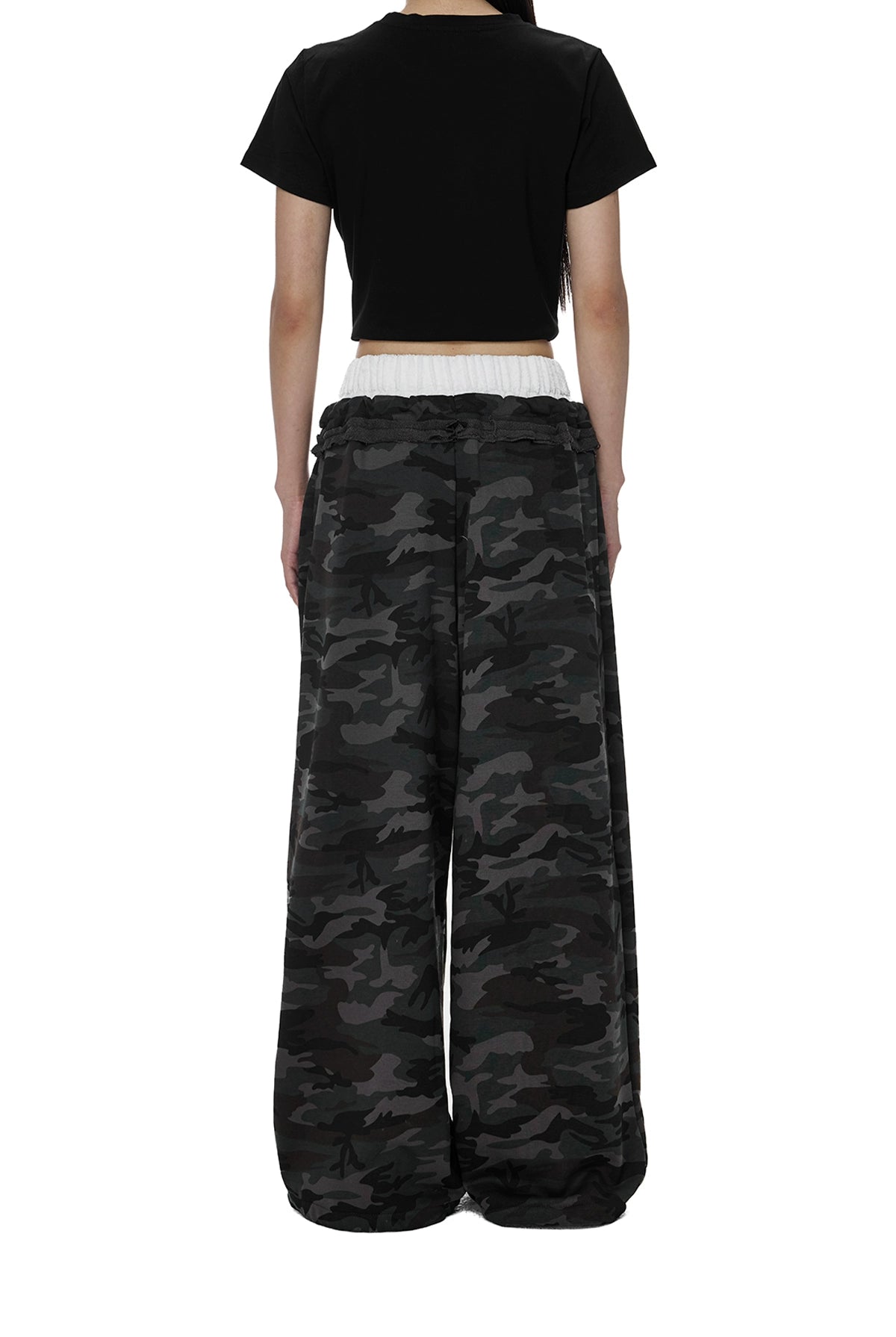EZEK Camouflage Print Wide-leg Loose-fitting Floor Pants