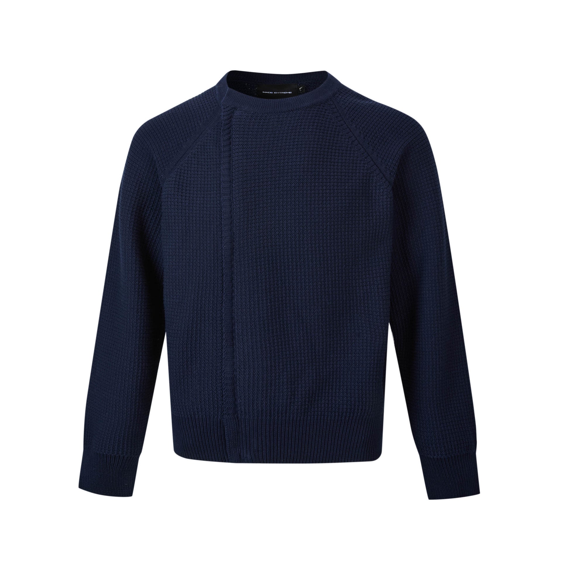 MADEEXTREME Vintage Stitched Irregular Crew Neck Sweater