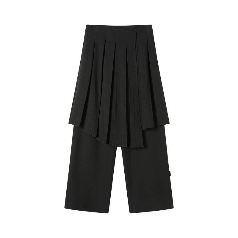 TGNS Stacked Suit Skirt Drape Trousers