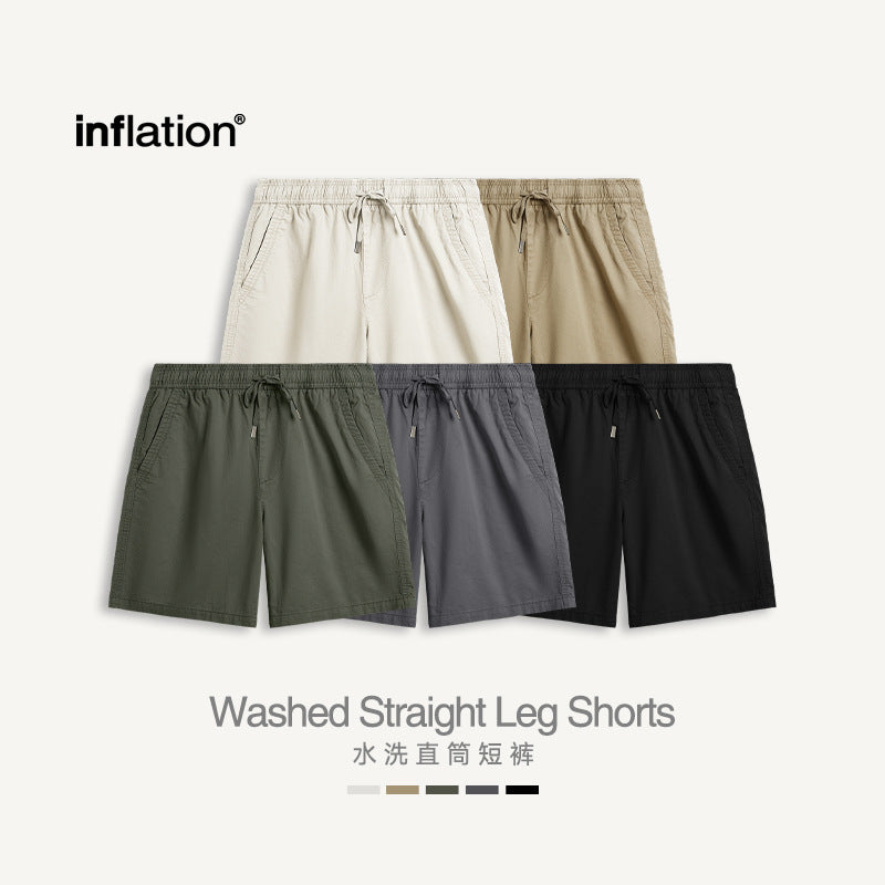 INF Washed Assute Dyed Straight Shorts