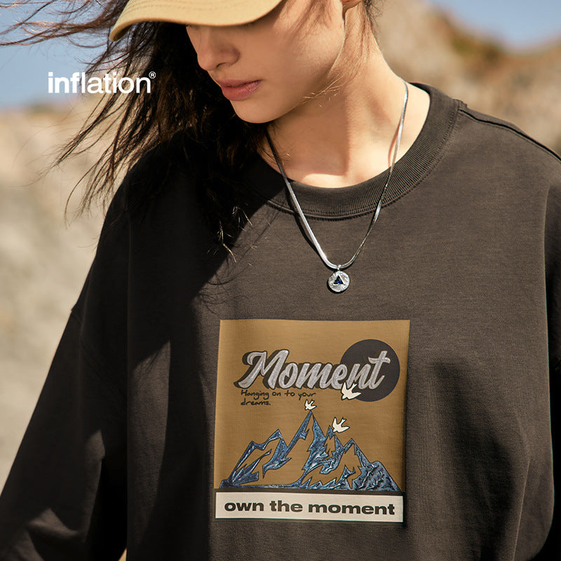 INF 265G Mountain Hot Silver Printed Tee