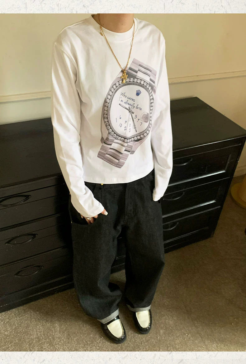 MMBBT Watch Printed Short Slim Long Sleeves