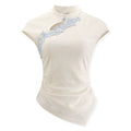ZIHE Butterfly Jacquard Knitted Top Satin Skirt Set