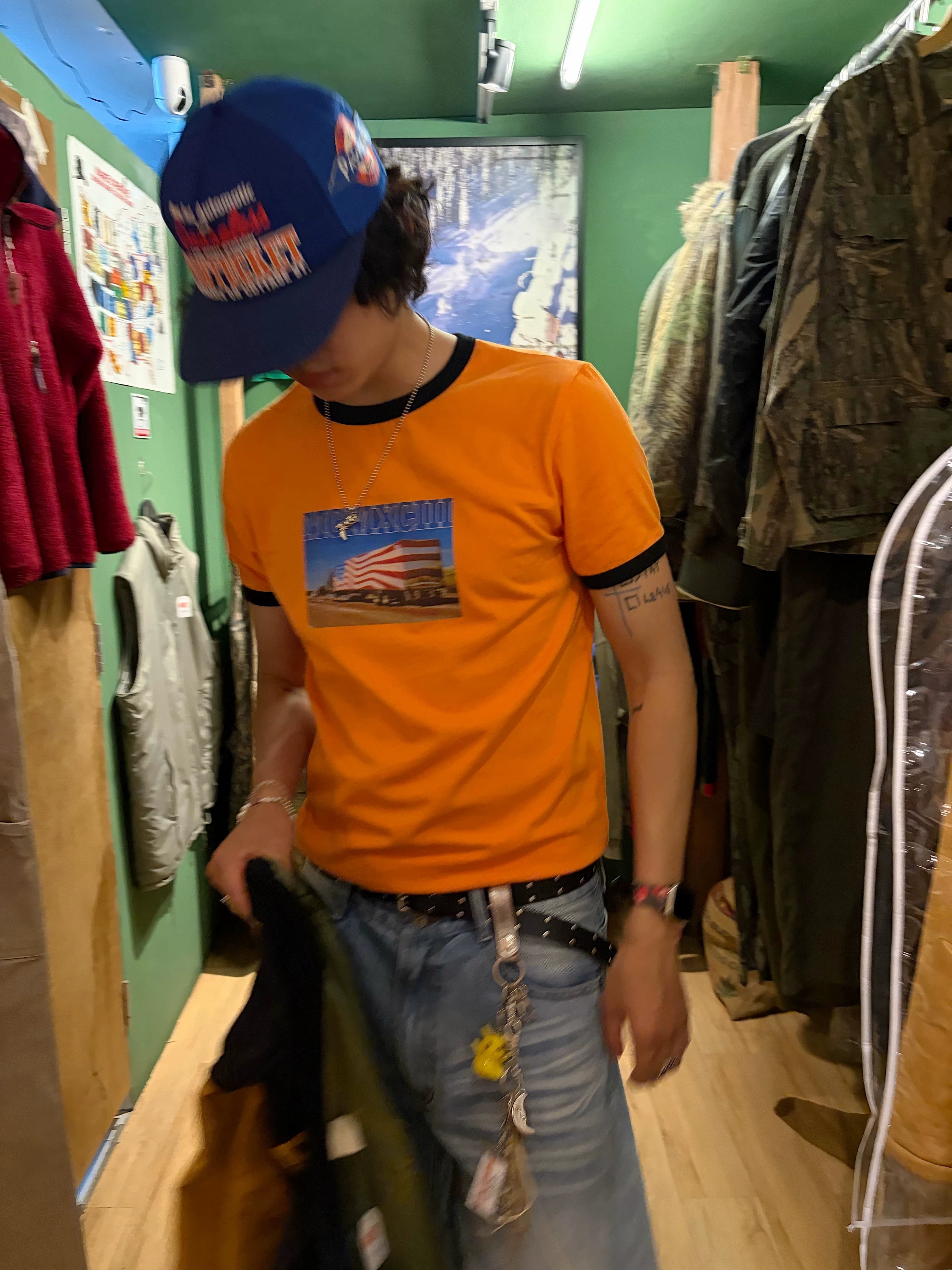 Mcmxciii Contrasting Color Slim Casual Tee