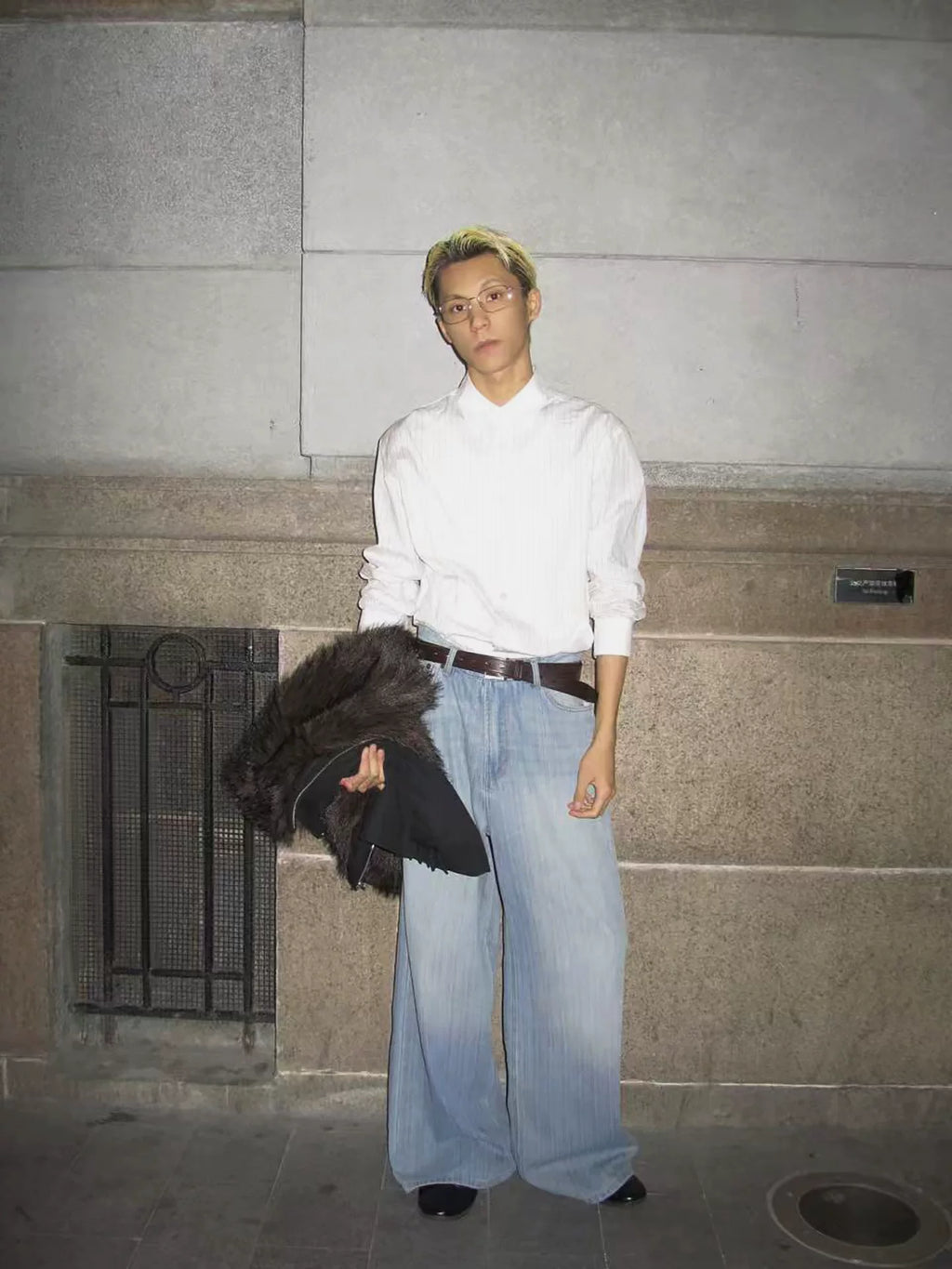 Borrowed Project Old Wide Leg Jeans