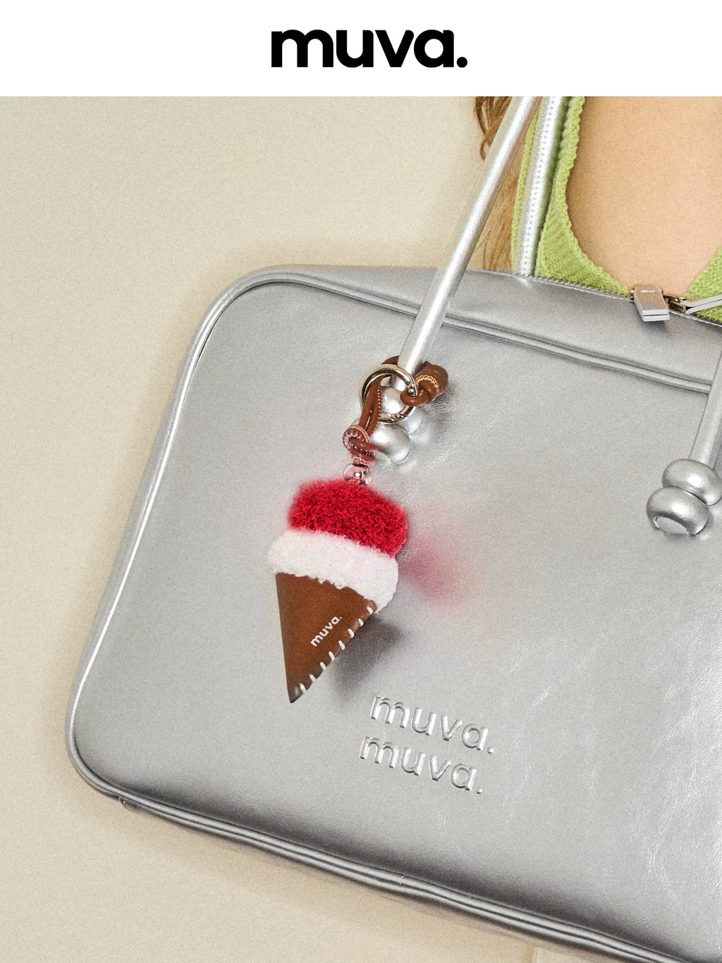 MUVA Plush Ice Cream Girl Heart Plush Bag Hanging