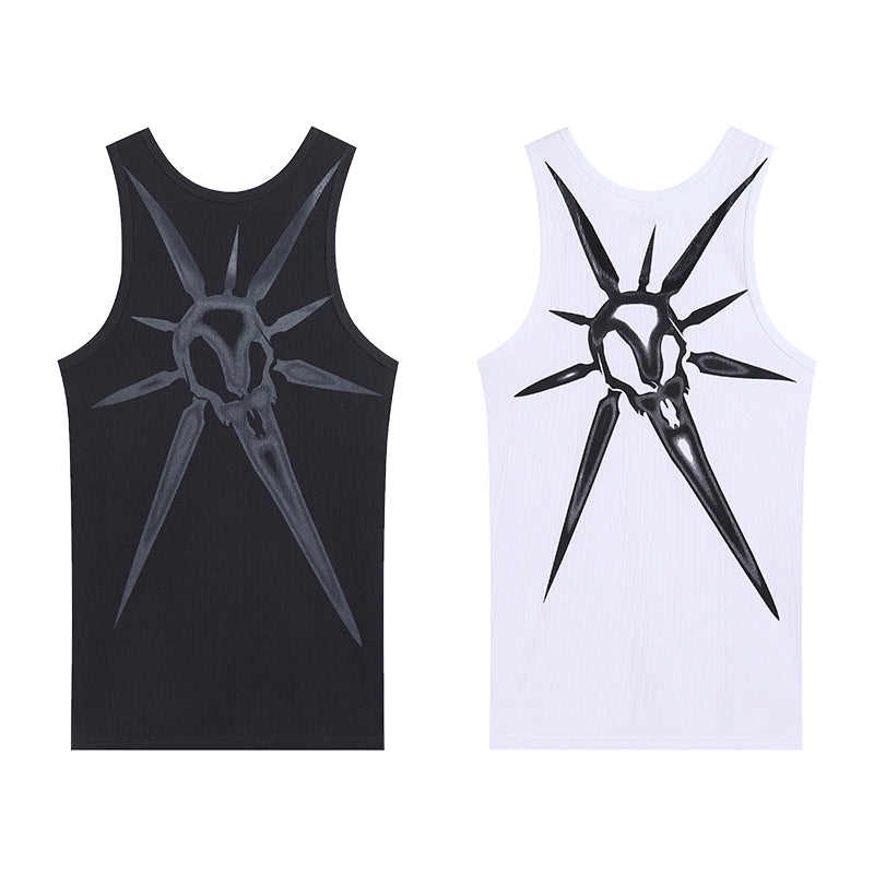 DND4DES Skull Print I-ribbed Vest