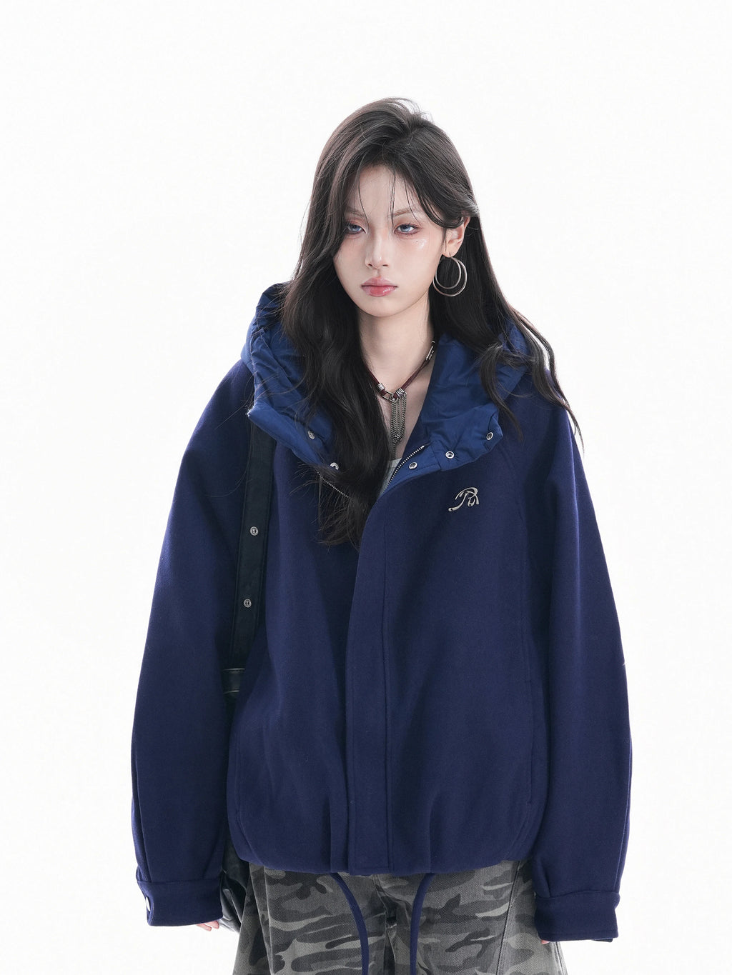 Zuocisankon Classy Hooded Woolen Cotton Jacket