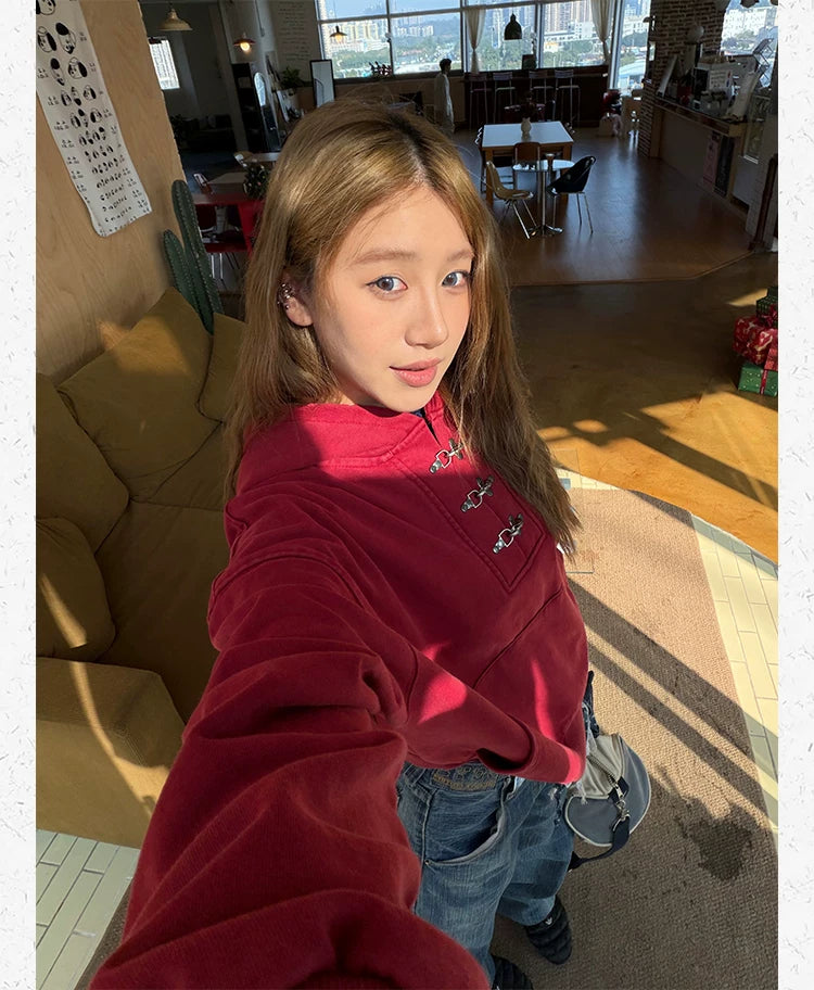 CCYE Lobster Button Heavy Hooded Sweater