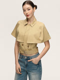 Anna Aneae Removable Cape Slim Slim Tee