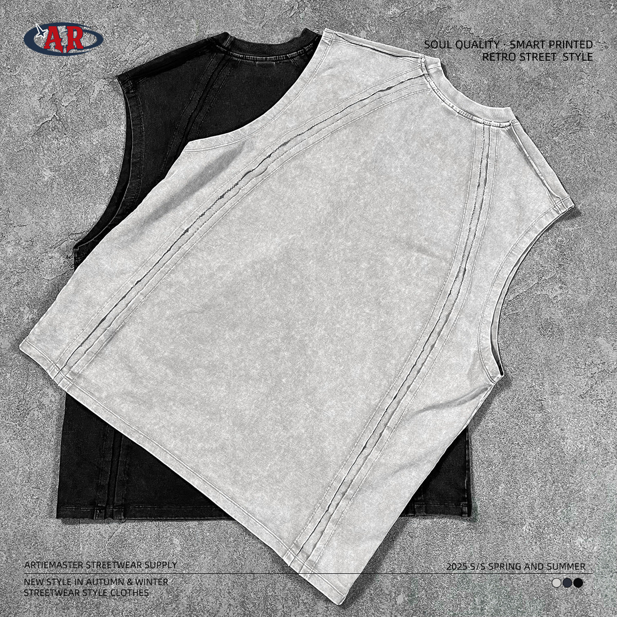 ARTIE Batik Vintage Splicing Personality Vest