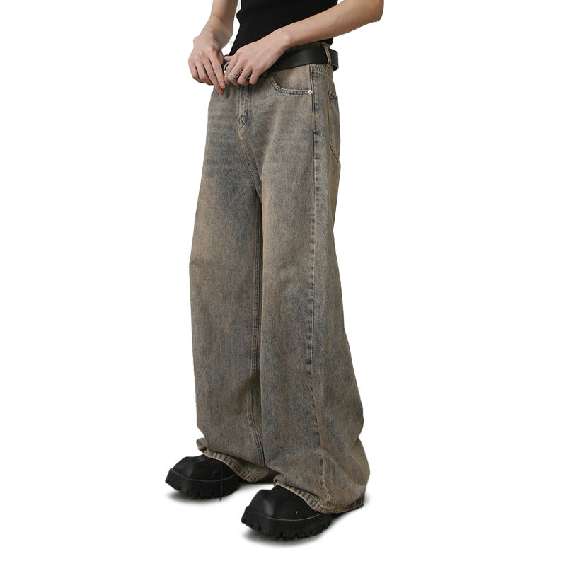 Inflation Rust Straight Through Washed Jeans