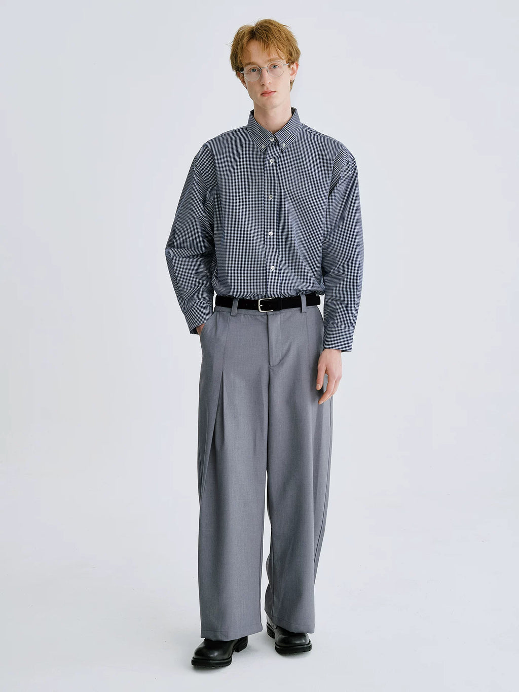 LIVINGTOWN Vintage Pleated Casual Wide-leg Pants