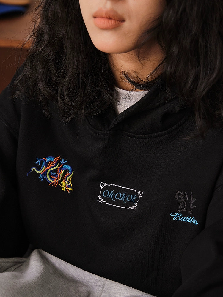 Battles Year of The Dragon Limited Embroidery Hooded Sweater