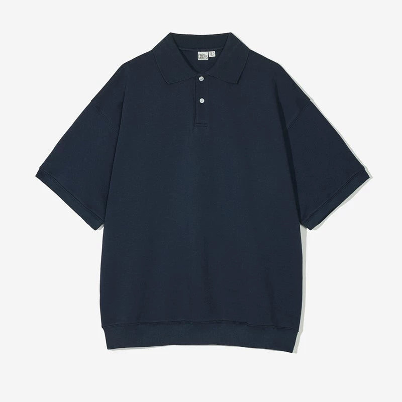 PARTIMENTO Casual Solid Color Loose Knitted Tee