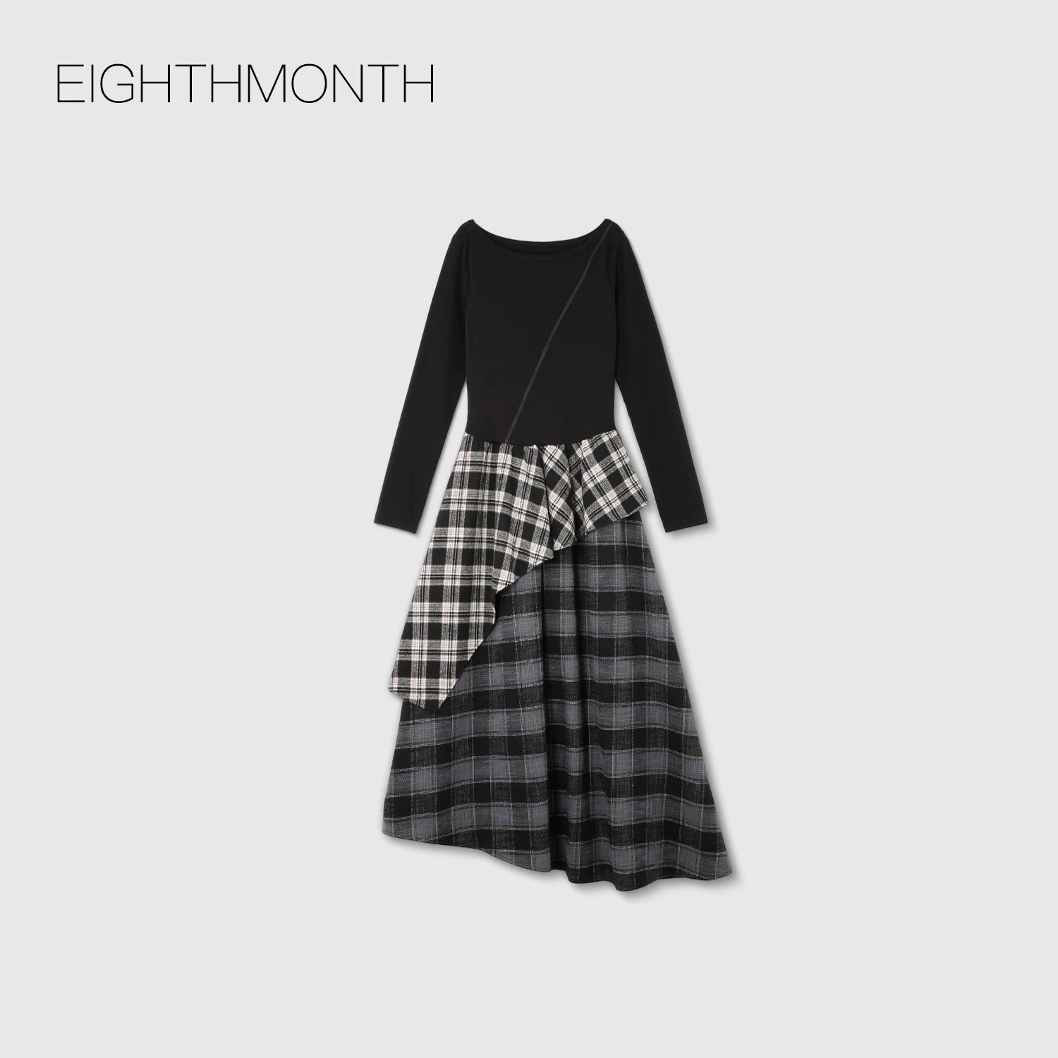 EIGHTHMONTH Checked Irregular Dress