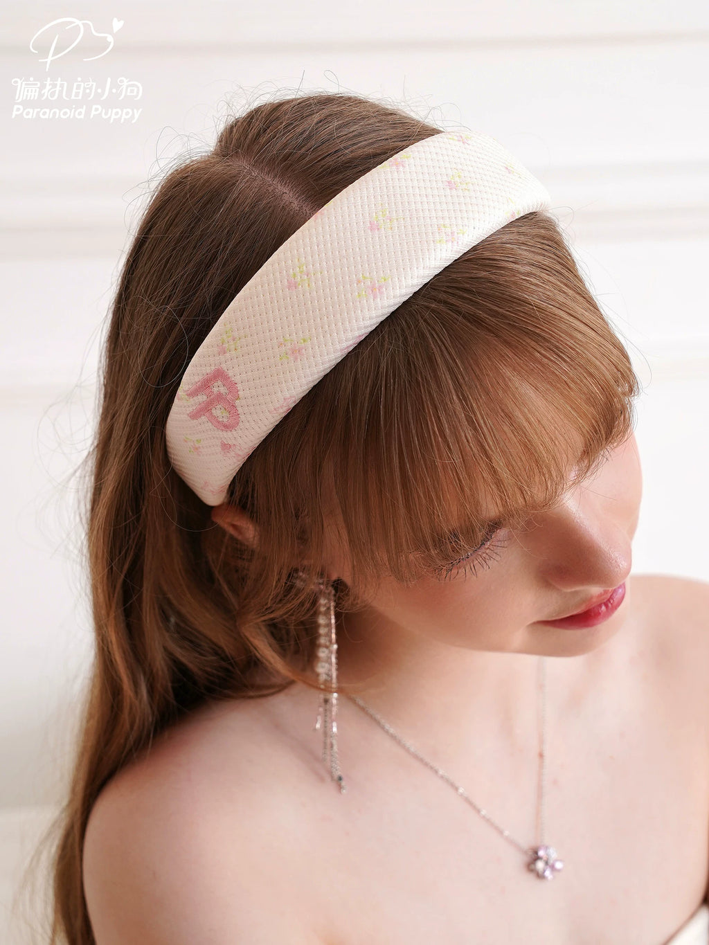 PP Jewelry, Waffle Checked Floral Headband